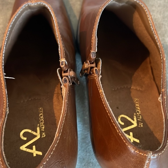 A2 Brown Fall Ankle Booties  with 3 inch Heels . - Picture 4 of 6